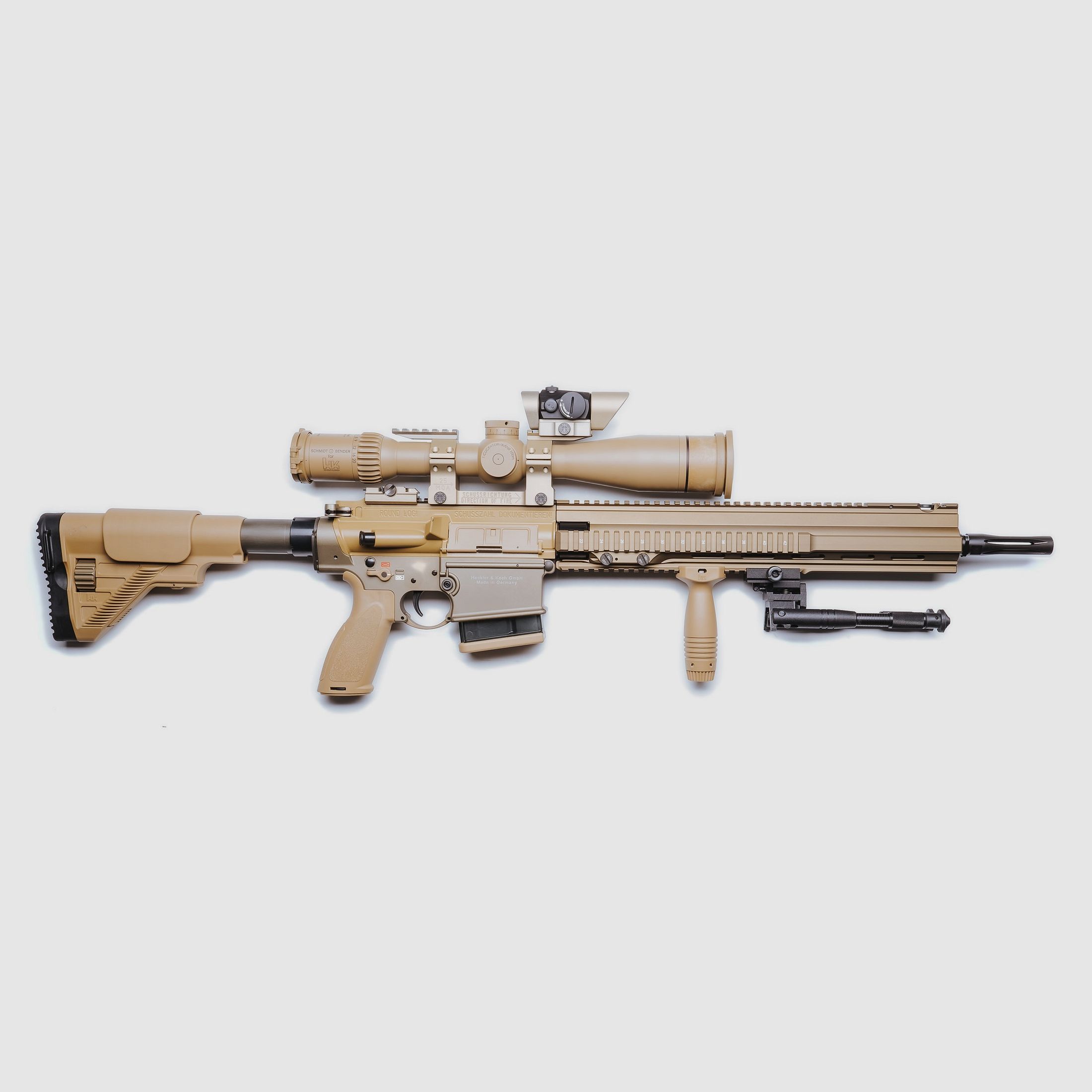H&K G28 Z incl. Schmidt & Bender 3-20x50 Aimpoint Red dot, bipod en accessoires 16,5" .308 Win, afbeelding 1 van 2