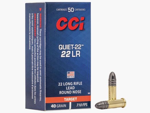 CCI Quiet-22 .22 LR 40GR LRN 50 cartucce