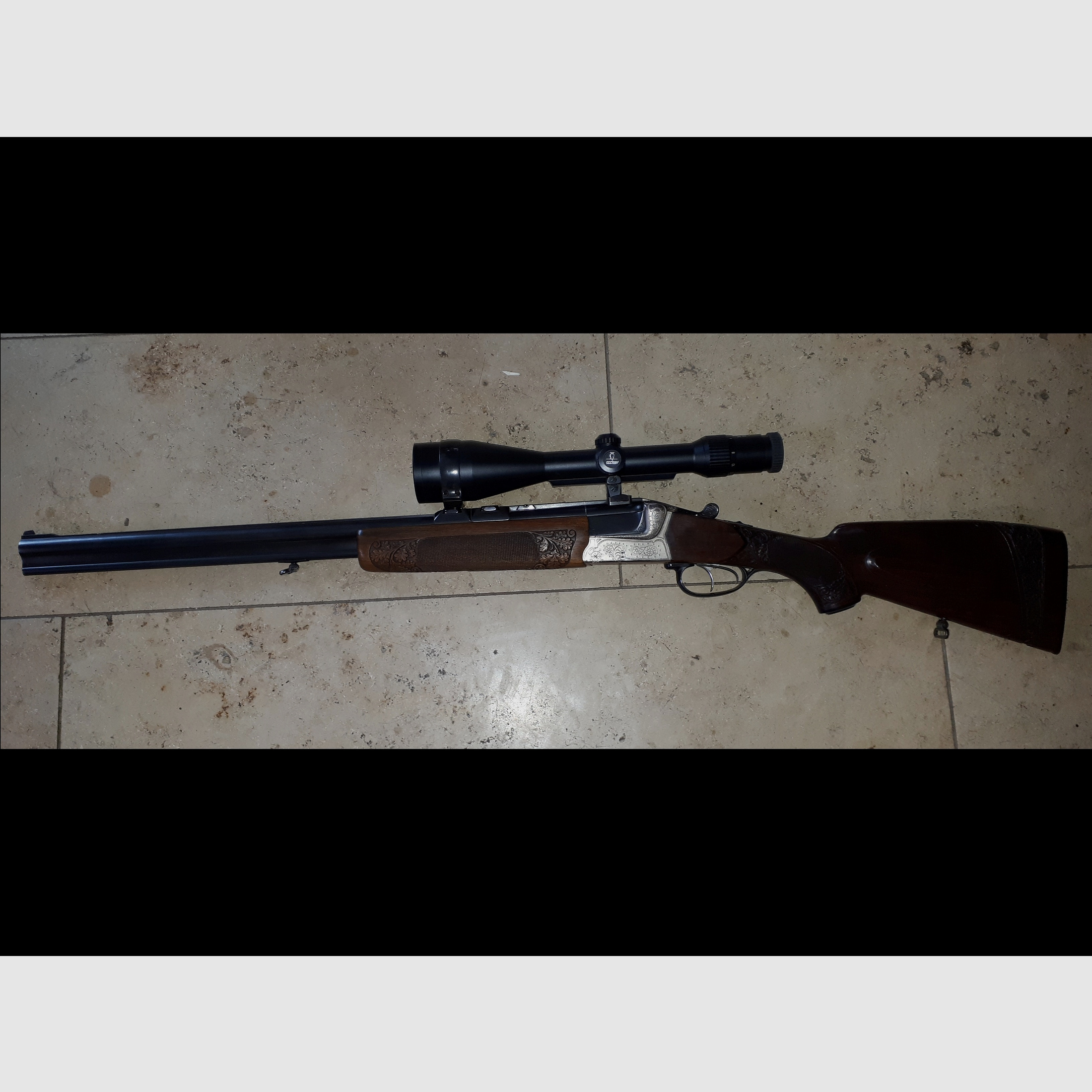 Bock rifle Krieghoff Teck with scope.