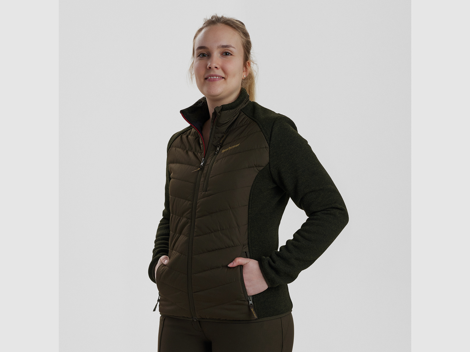 Lady Caroline Wattierte Jacke - Timber – Kleidergröße Damen: 42