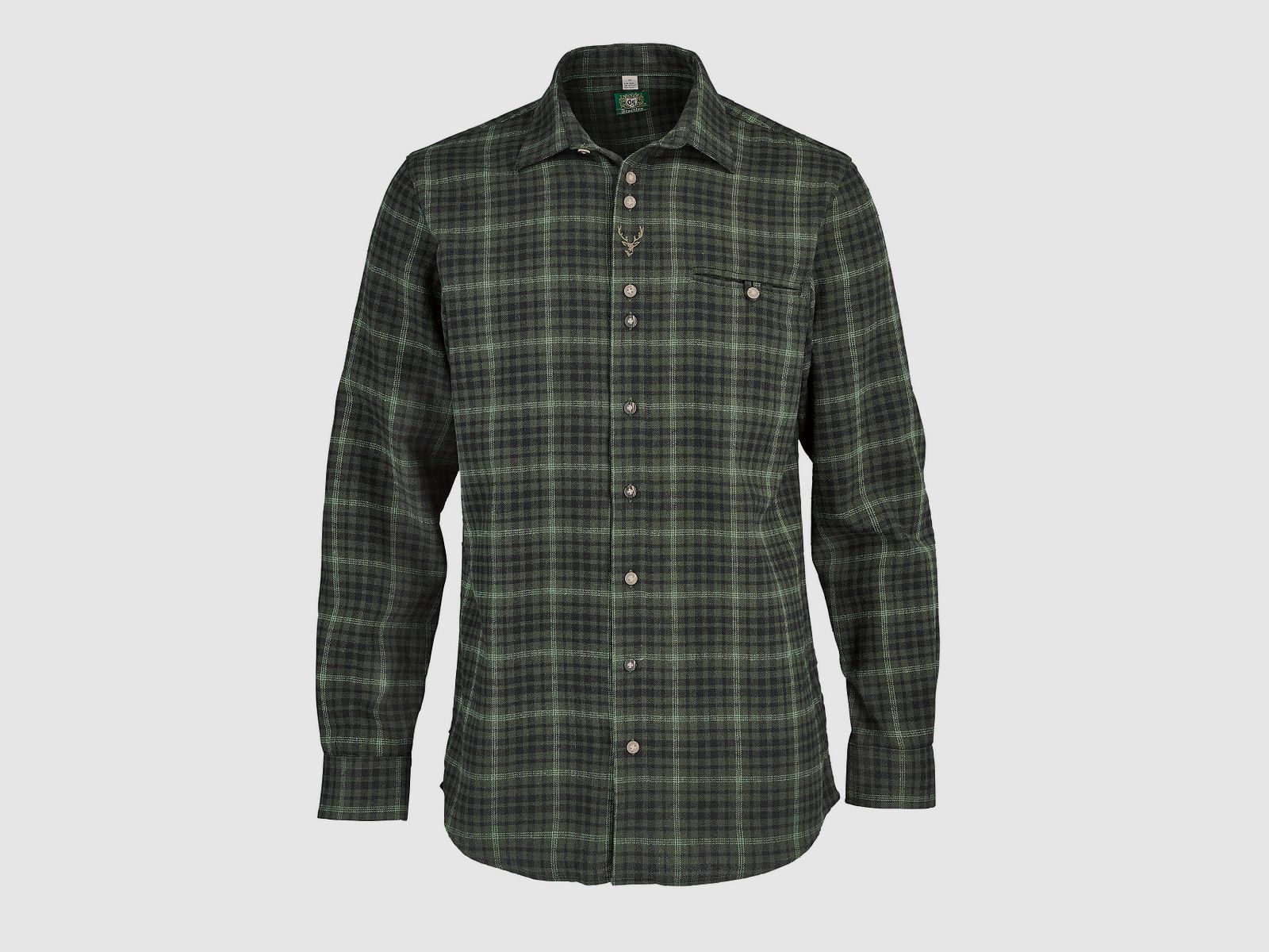 OS-Trachten Langarmhemd Flanell