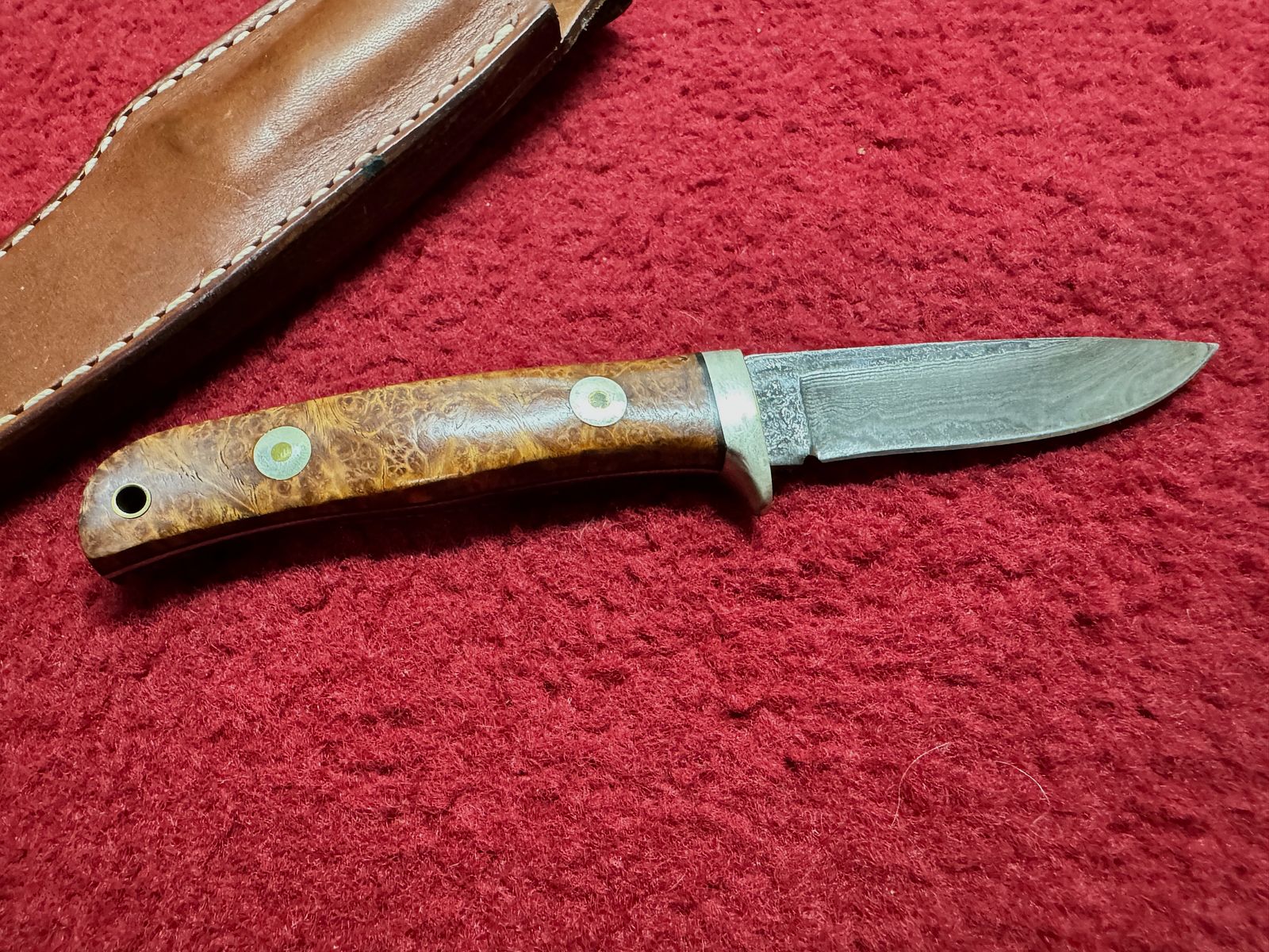 Peter Herbst / Herbertz Damast Jagdmesser – 512 Lagen Handgeschmiedet – Rarität Nr. 123008