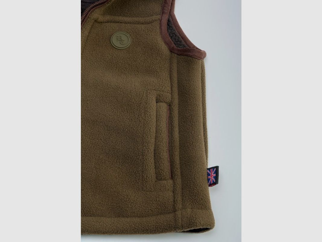 Kinderweste British Cotton polar camel olive, Bild 3 von 3
