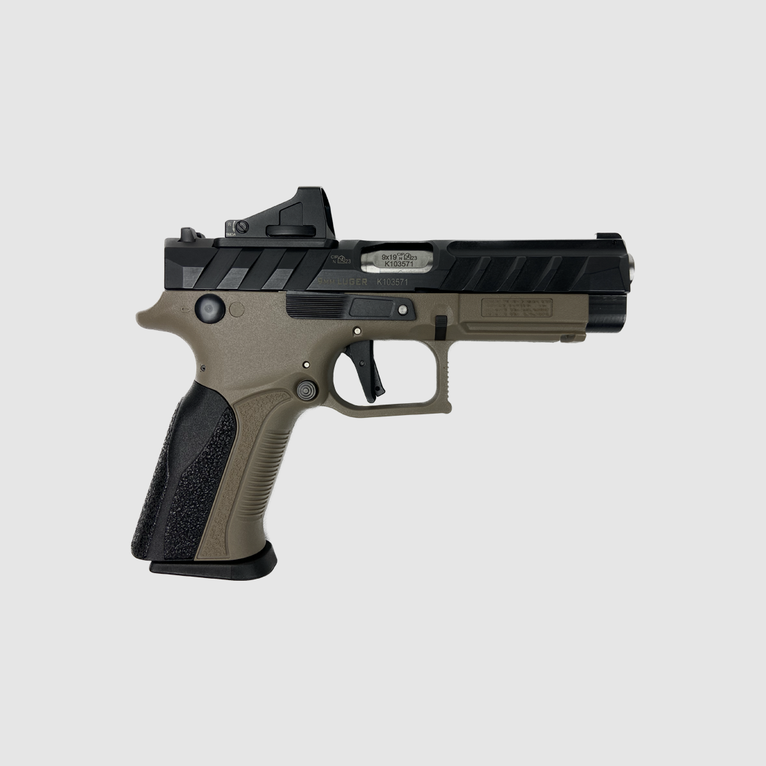 Grand Power Q100 Mk23 FDE Kal. 9mm Luger mit Holosun HS407C X3, Bild 2 von 4