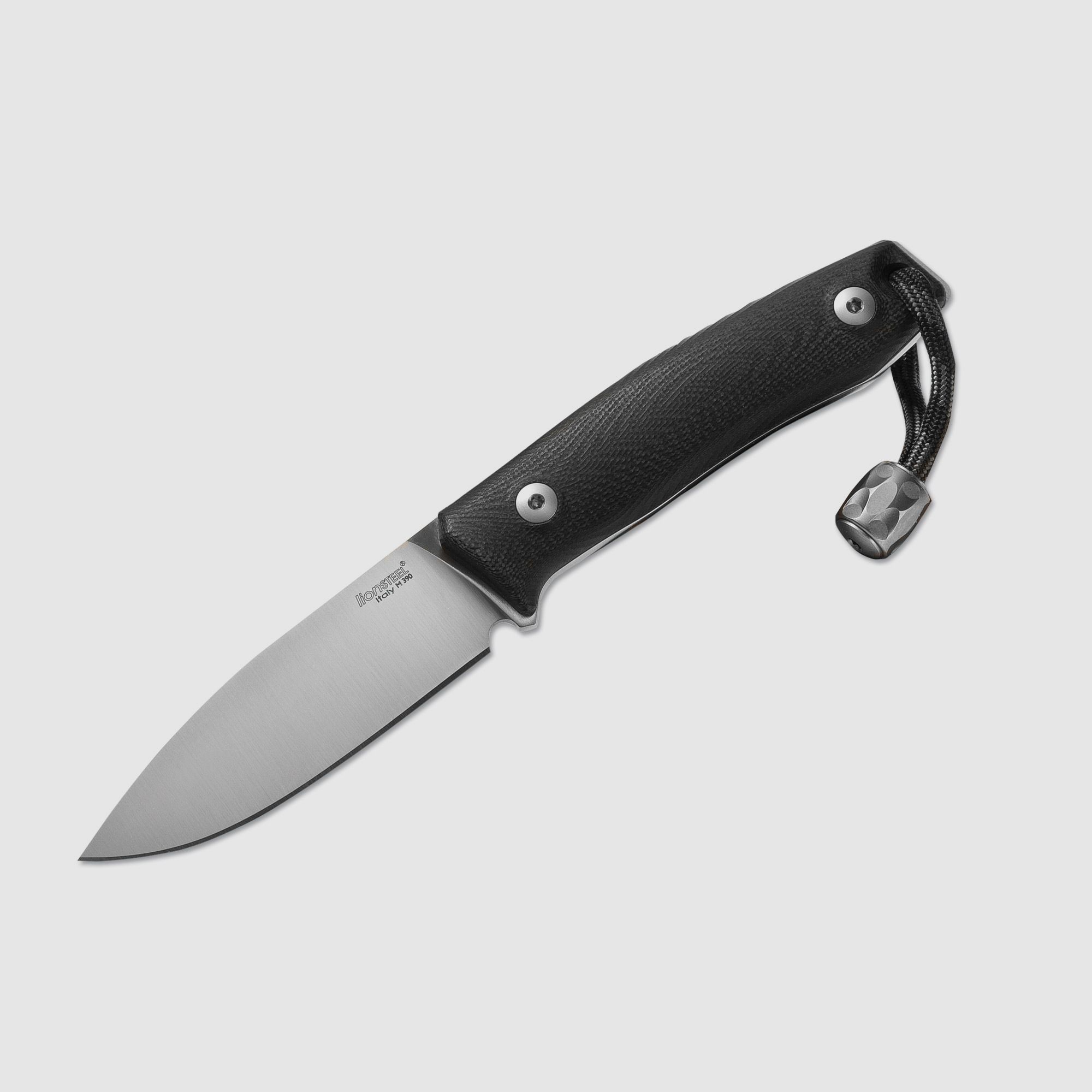 LionSteel M1 Black Outdoor-Messer mit Lederscheide