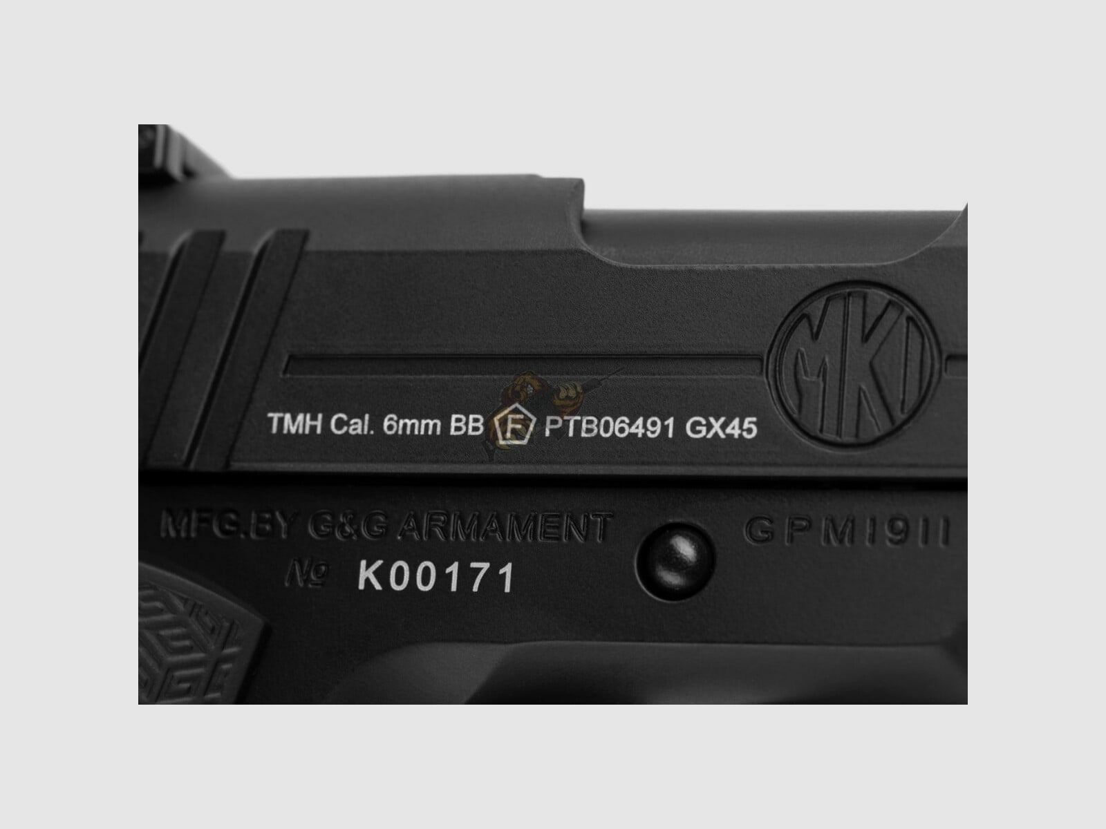 GX45 Mk.I Metall Version GBB Airsoft Pistole in Schwarz -F- | G&G