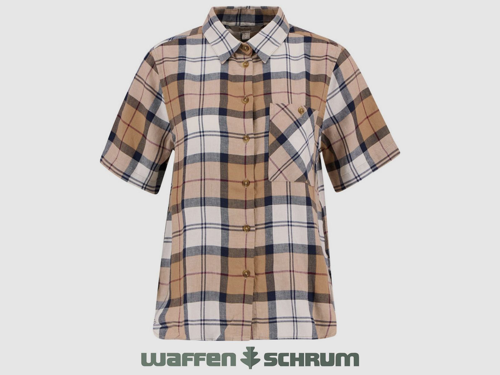Barbour Bluse Kurzarm Fern