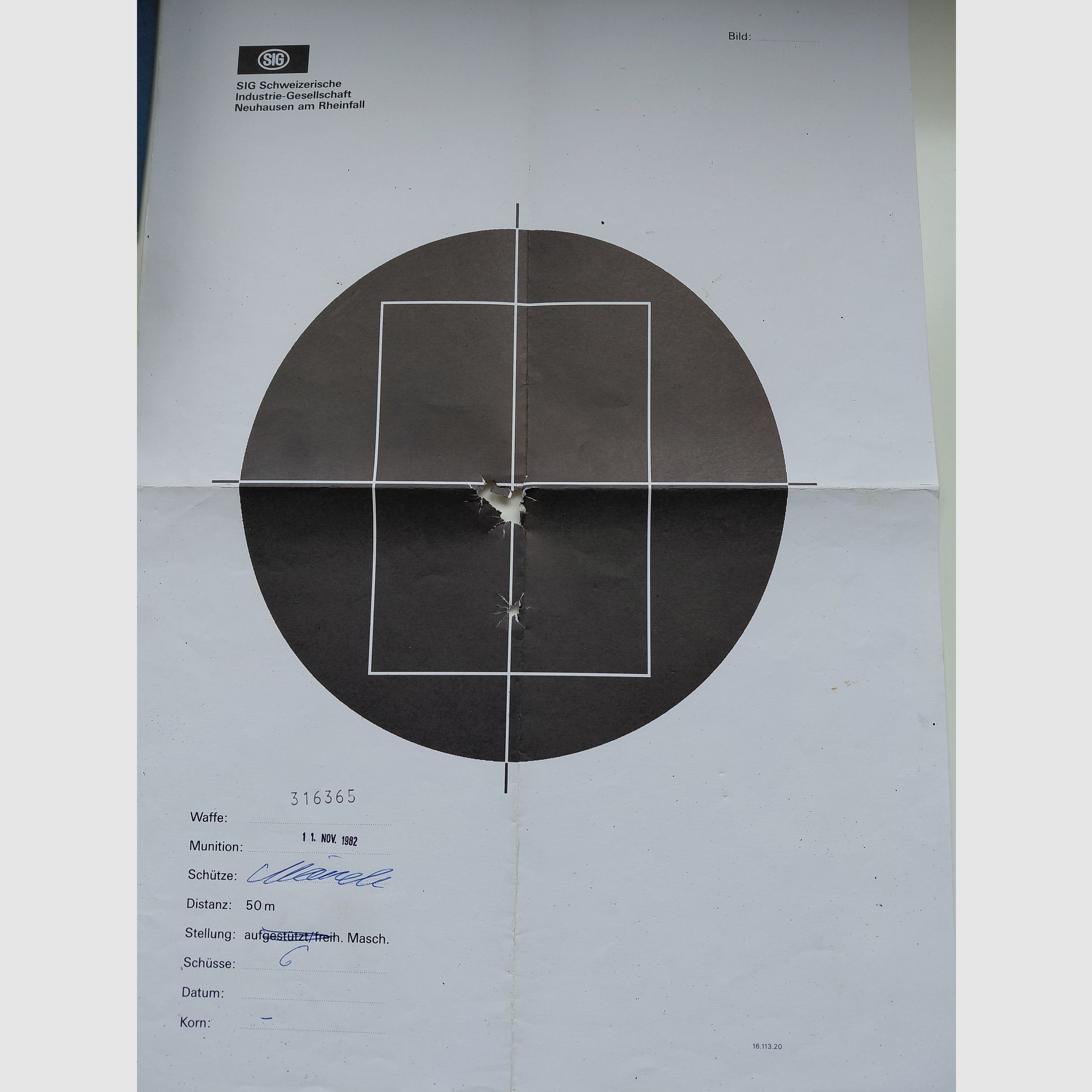 <SIG P210 -6 avec visée Berty
