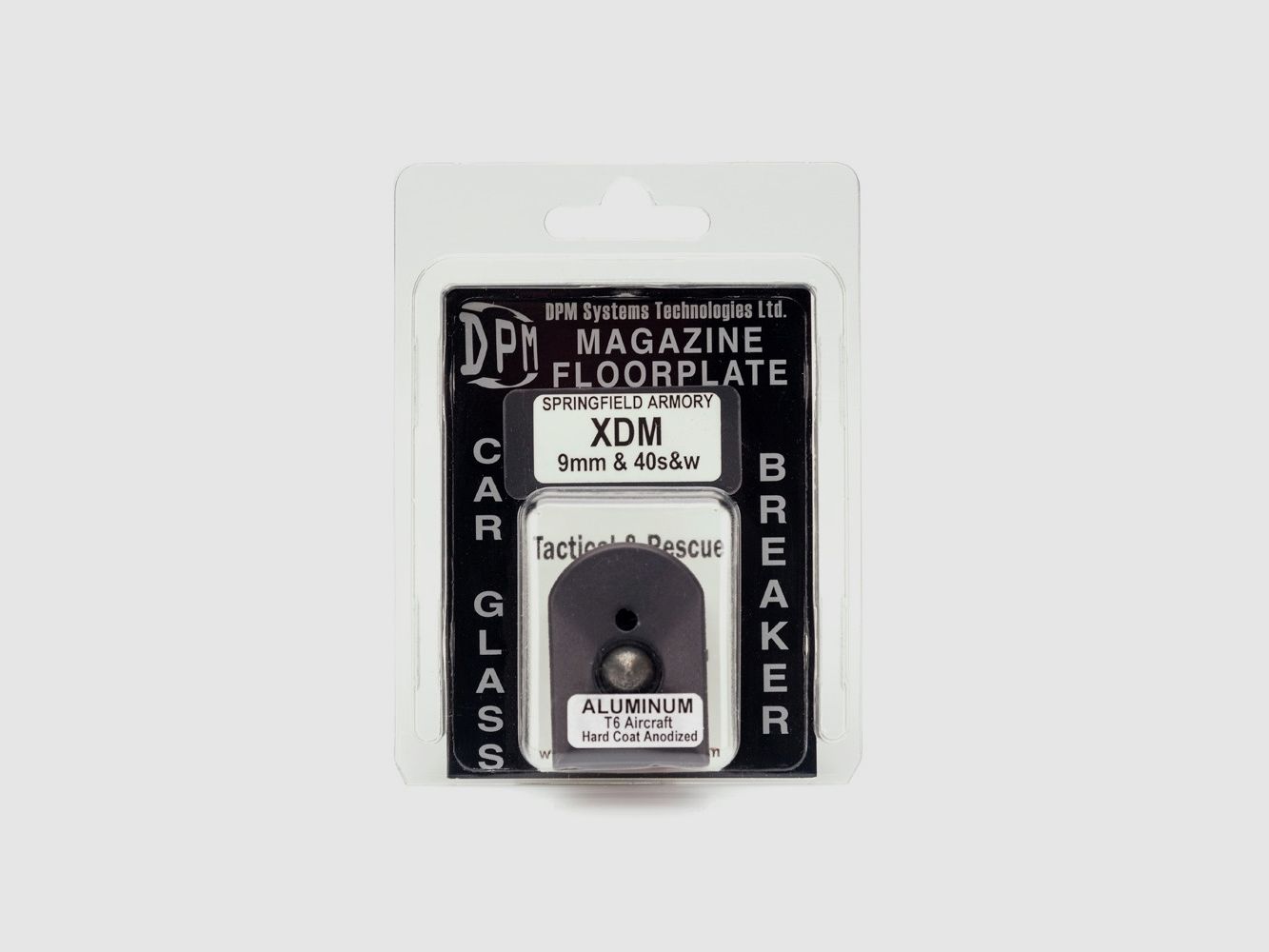 DPM MFA-XDM/1 caricatore piastra di base con frangivetro per auto XDM 9 mm/40S&W ALLUMINIO NERO T6 Aerei Trattato Duro Anodizzato, immagine 2 di 2