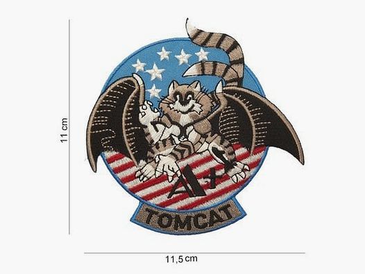 Embleem stof Tomcat hand op houdend