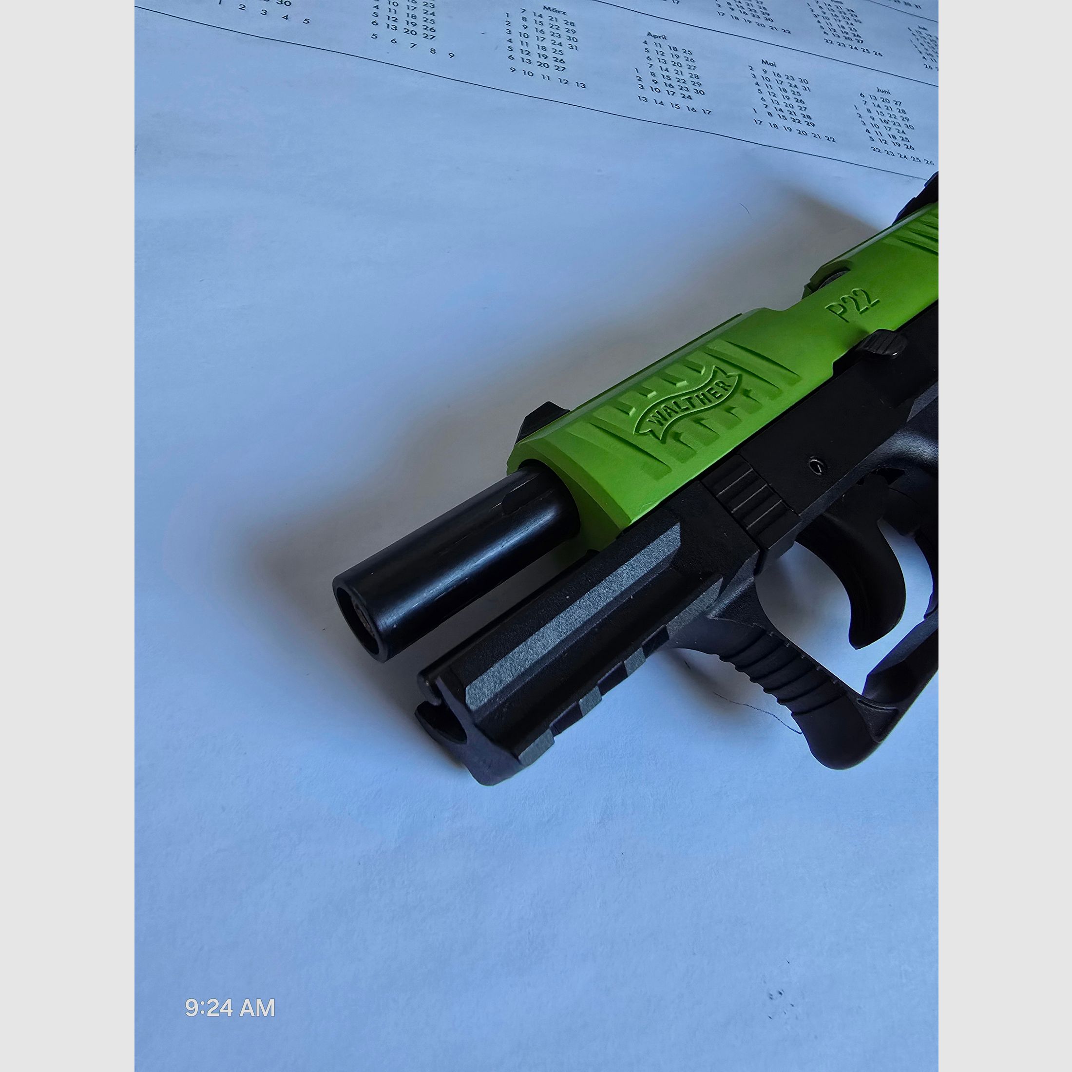 Walther P22Q Black/Green Sondermodell