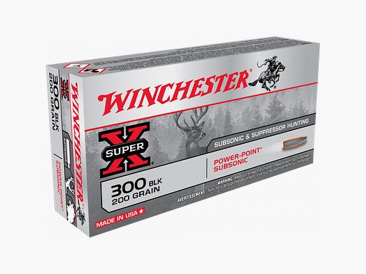 WINCHESTER 300 BLACKOUT 200 GRS / 12,9 G HP SUBSONIC 20 STK