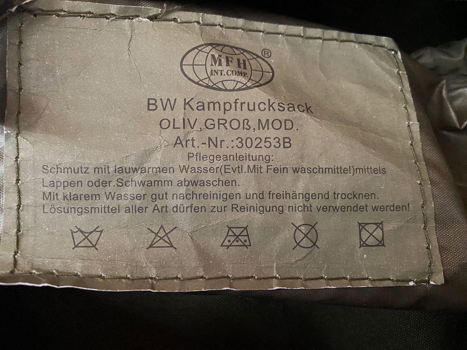 BW Kampfrucksack Groß Oliv