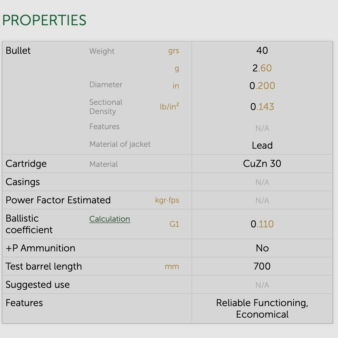 Sellier & Bellot .22 lfb. CLUB Standard Velocity 2,6g 40grs.