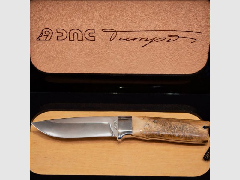DNC "Athos" – RWL34 | Marfil de mamut | Grabado Scrimshaw Oso | Cuchillo de colección exclusivo | Cuchillo de caza, imagen 5 de 6
