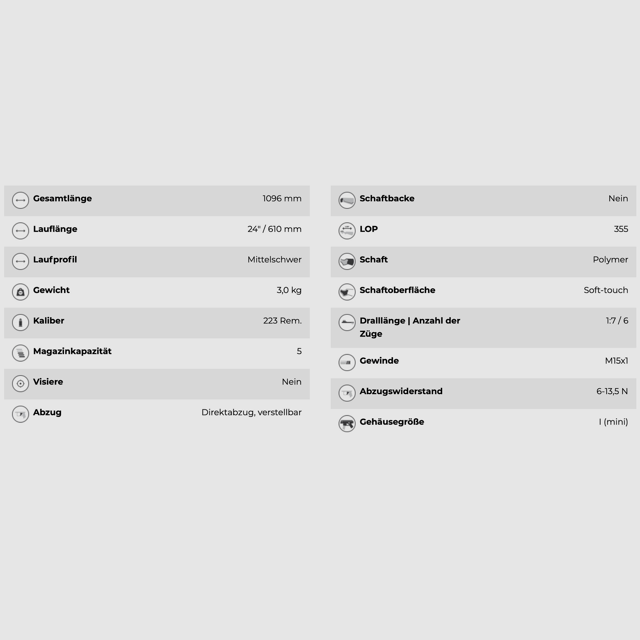CZ Repetierbüchse 600 Alpha .223 Rem. 24" M15x1 Syntetikschaft