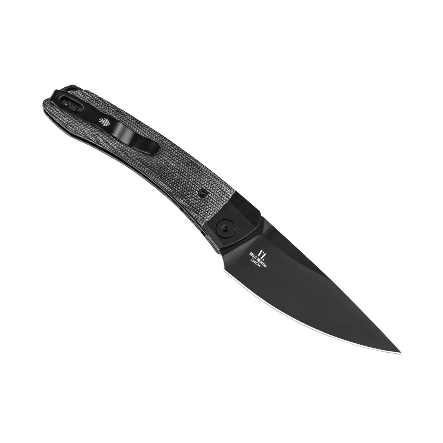 Kizer Mini Momo 154CM Aluminium & Micarta Tout Noir, image 2 sur 5