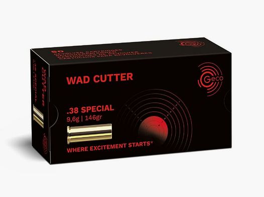 GECO .38 Special Wad Cutter - 50 cartouches