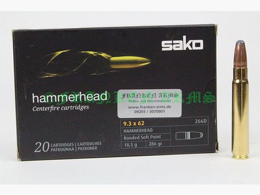 Sako Hammerhead 9,3x62 286gr. 18,5g 20 Stück Staffelpreise