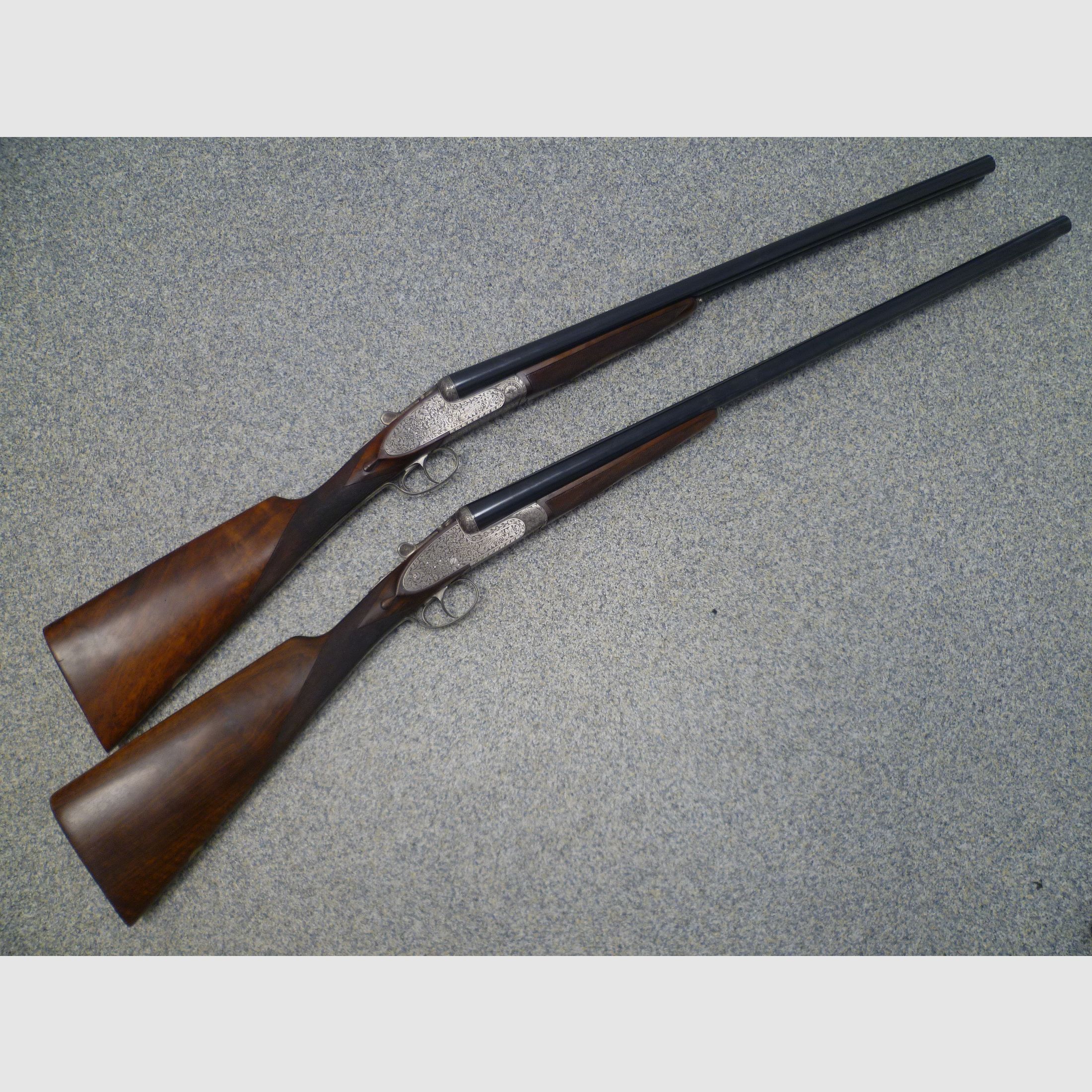 Seitenschloss-Doppelflinten-Pärchen Mauser Bristol 12/70