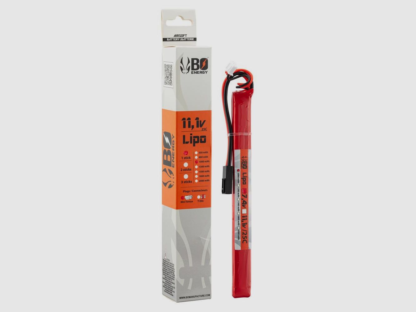 Lipo-Batterie 3S 11.1V 1000mAh 25C Bo Manufacture - T-Dean-Stecker - Zuverlässige Leistung für Modellbau, Bild 2 von 5