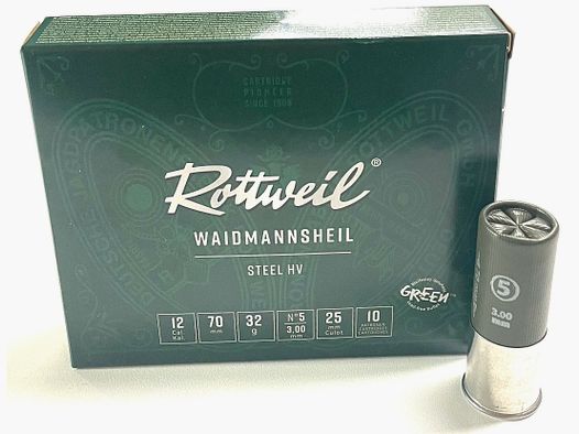Rottweil 2431745 Waidmannsheil Steel HV 12/70 32g 3,00 mm 10St