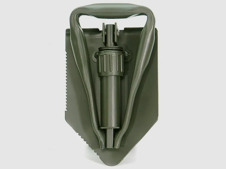 BW Pala pieghevole Imit., pieghevole 2 volte, Oliva + Borsa