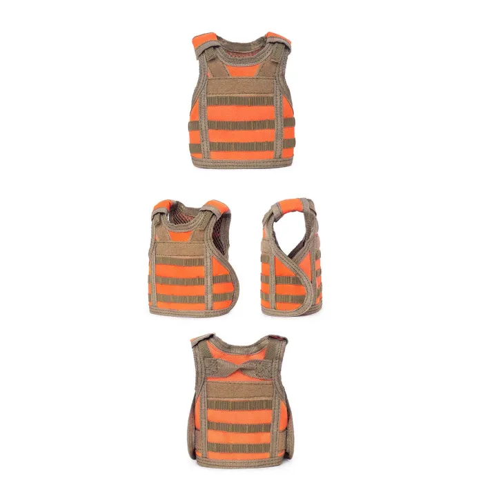 Mini Schutzweste für Bierflasche / Weinflasche / Thermosflasche - Orangerot, Bild 7 von 7