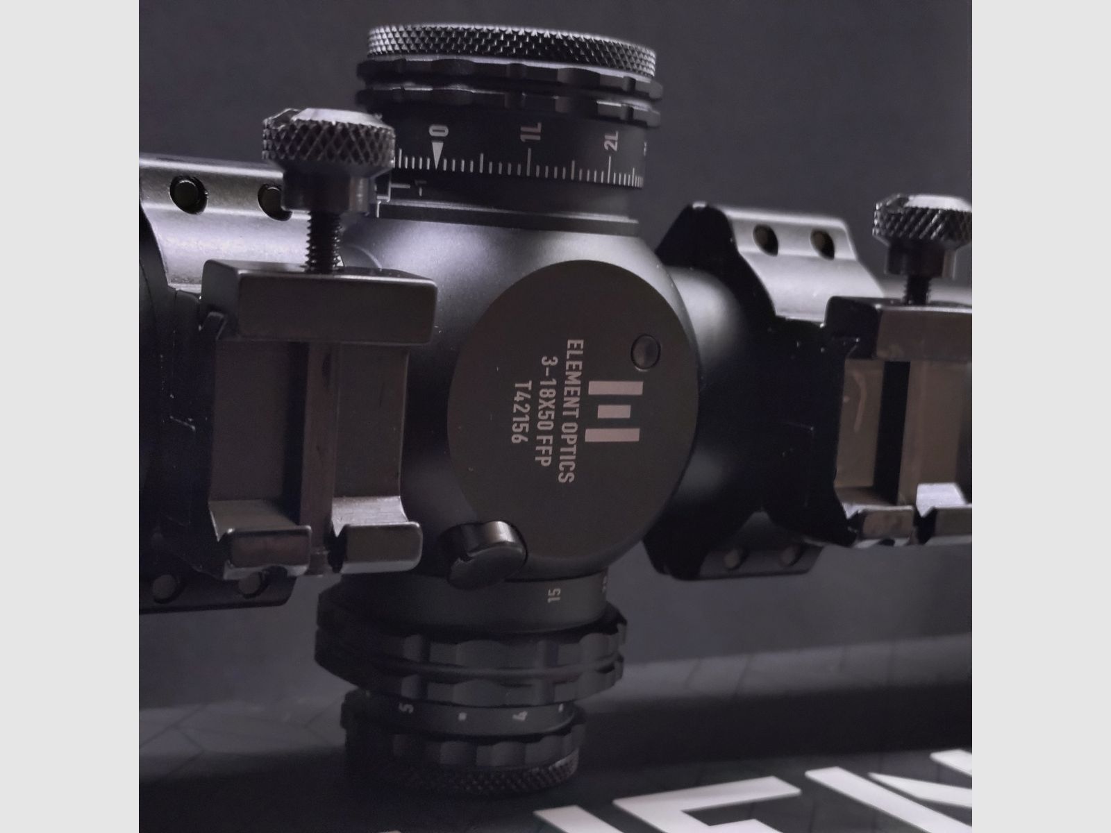 scope ELEMENT Titan 3-18x50 FFP APR-2D MRAD / incl. adjustable scope mount from Sportsmatch UK - ATP 94, 34mm high, for Weaver/Picatinny