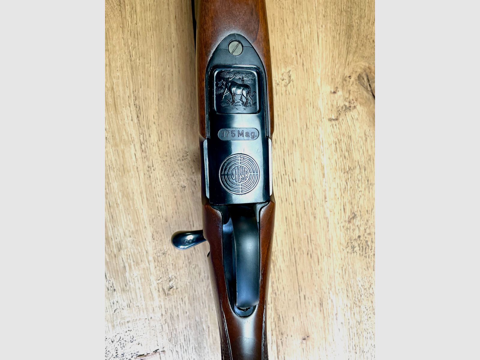 Repetierbüchse Steyr Mannlicher Model S .375 H&H Mag. mit ZF Schmidt & Bender 2,5-10x56 - neuwertig