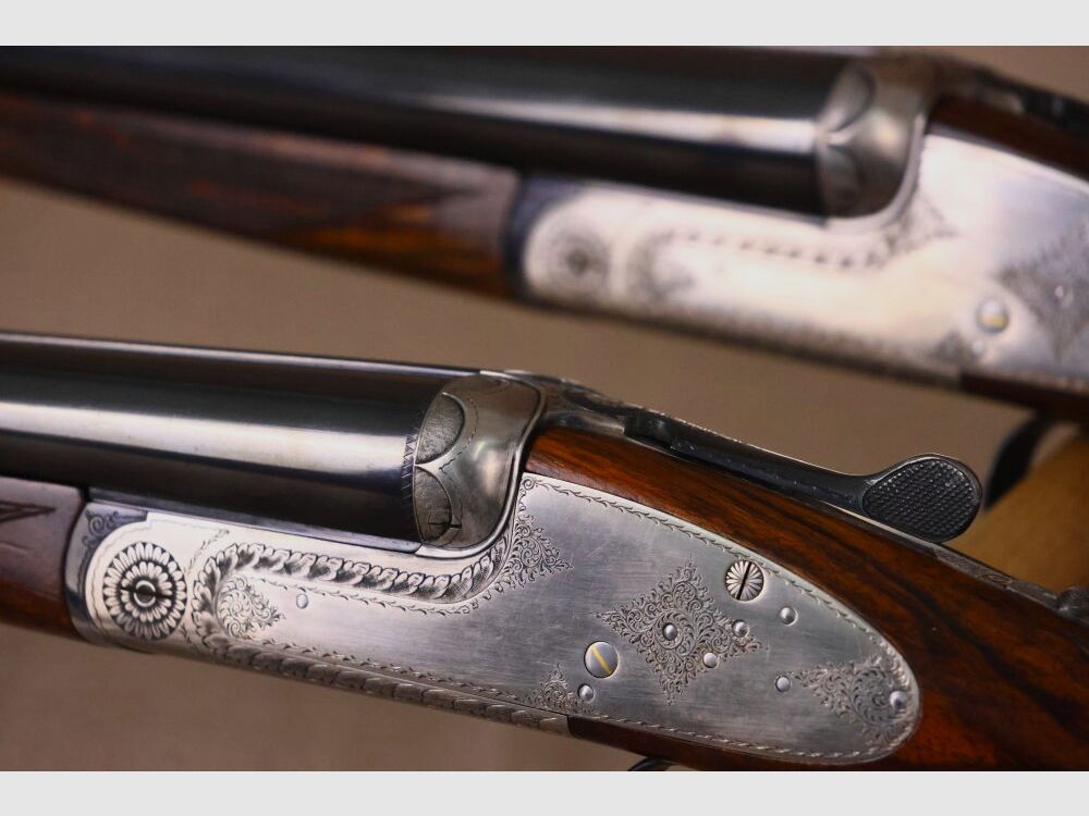 AYA - Aguirre y Aranzabal "Pair" Side Lock Shotguns / manufactured according to the specifications of Augustinus von Papen!!