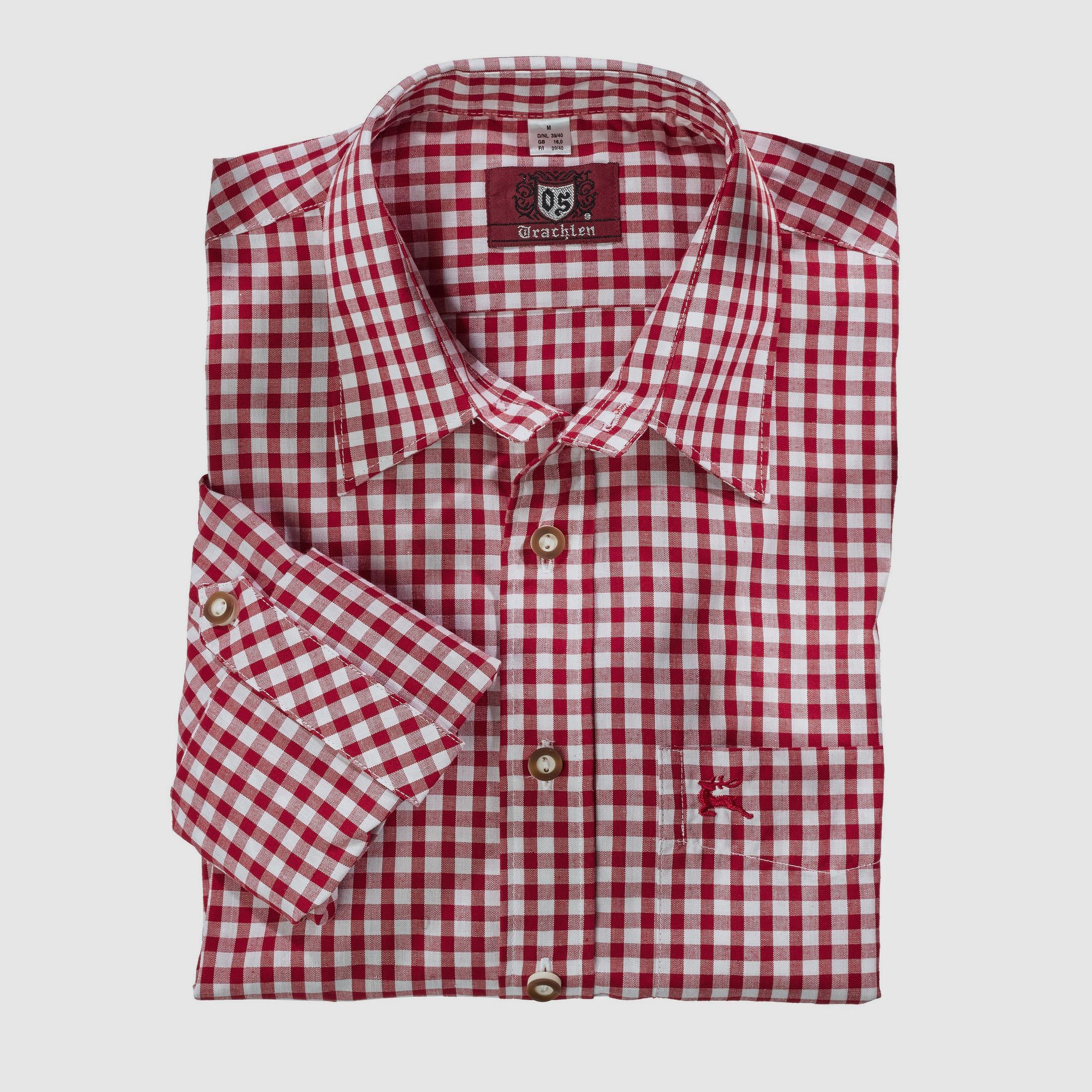 OS-Trachten Chemise à Manches Longues pour Hommes