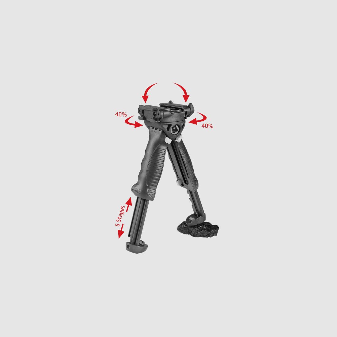 NEUWARE -- FAB DEFENSE T-POD G2 Bipod Griff - taktisch drehbarer Zweibeingriff BLK