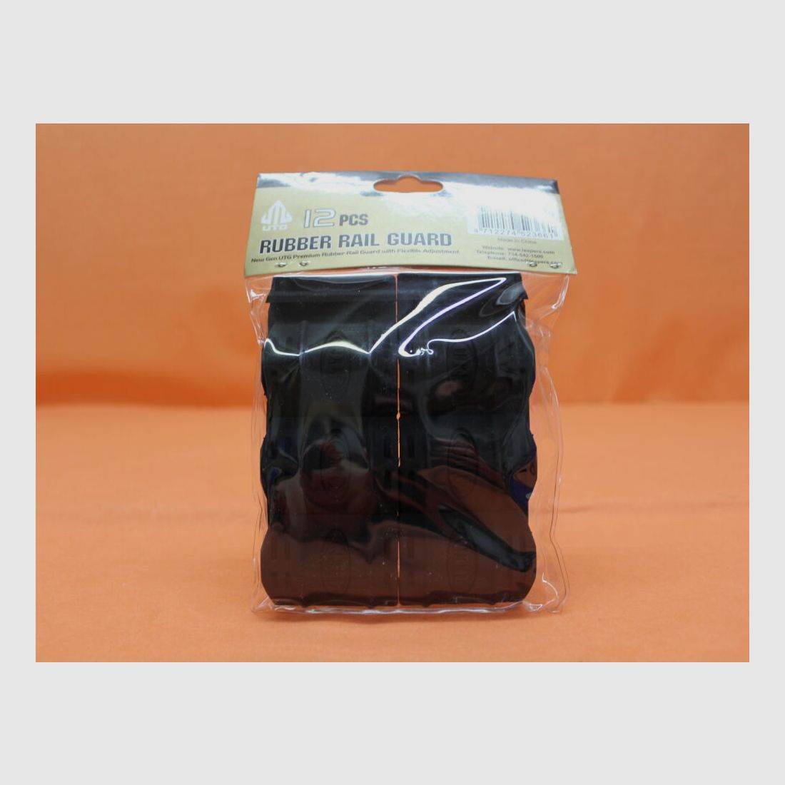 UTG - Leapers UTG Picatinny Rail Cover (RB-HP12B-A) Black Full Profile Rubber Rail Guard ca. 5cm lang/ VE 12 Stück