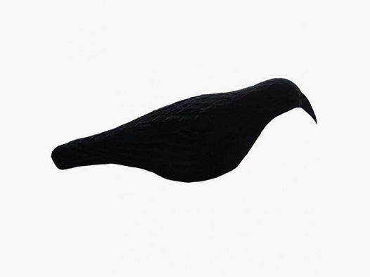 LivingActive Lockvogel Krähe Halbschale beflockt XL inkl. Erdspieß 44,5 cm