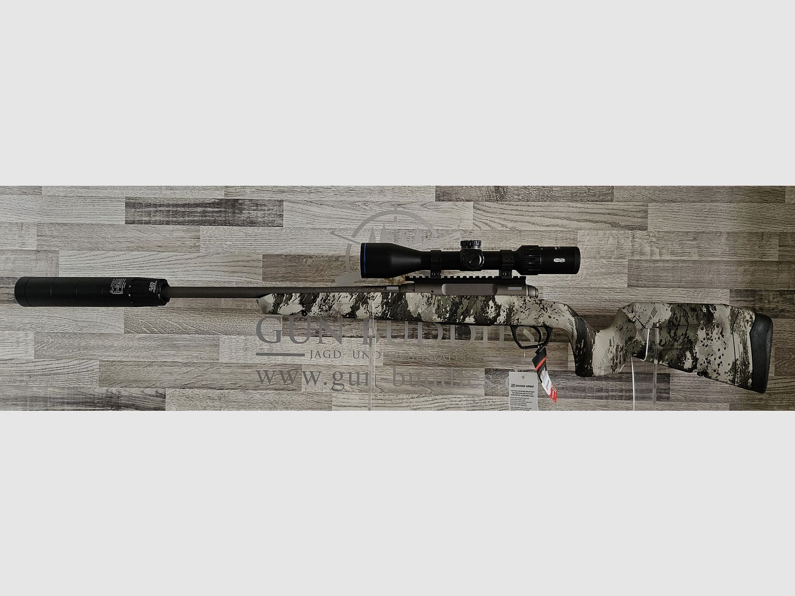 Savage AXIS II PRO Woodland .22-250 Rem. - Zestaw kompletny - Nowy towar z fachowego handlu