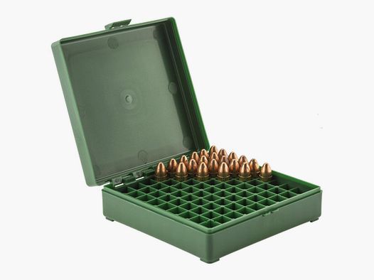 Aufbewahrungsbox für 100 Patronen Kal. 9 x 19