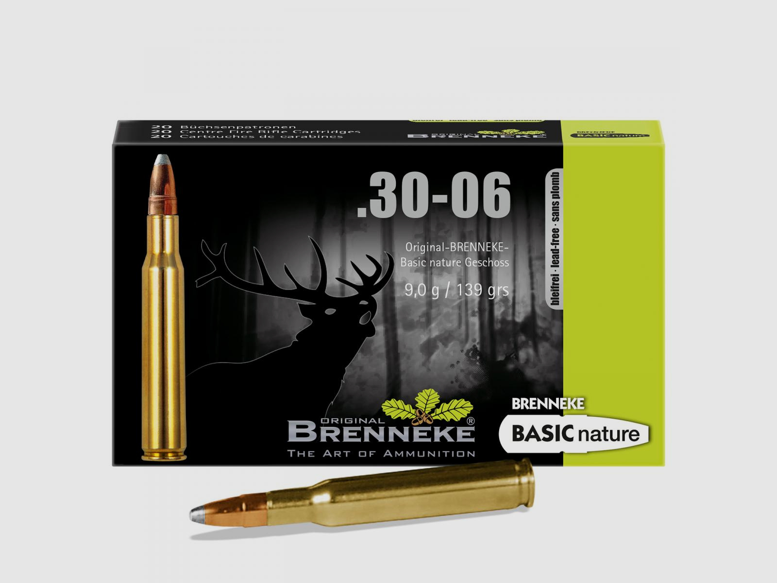 Brenneke .30-06 Sprg. 139GR Basis natuur 20 patronen