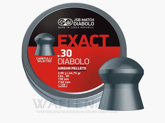 Diabolo JSB Exact calibro .30 I 7,62mm 2,9g 150 pz