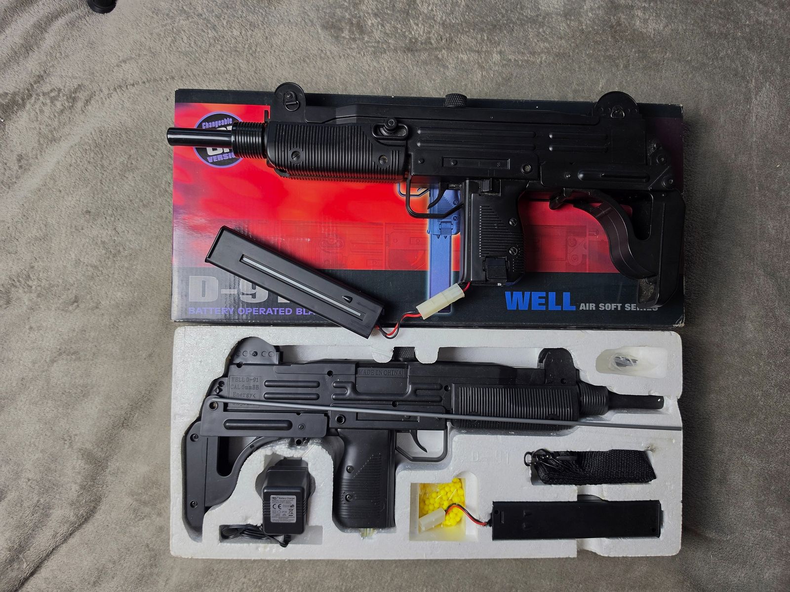 2x WELL D-91 UZI Airsoft SMG eléctrica Softair lote / set, imagen 9 de 9