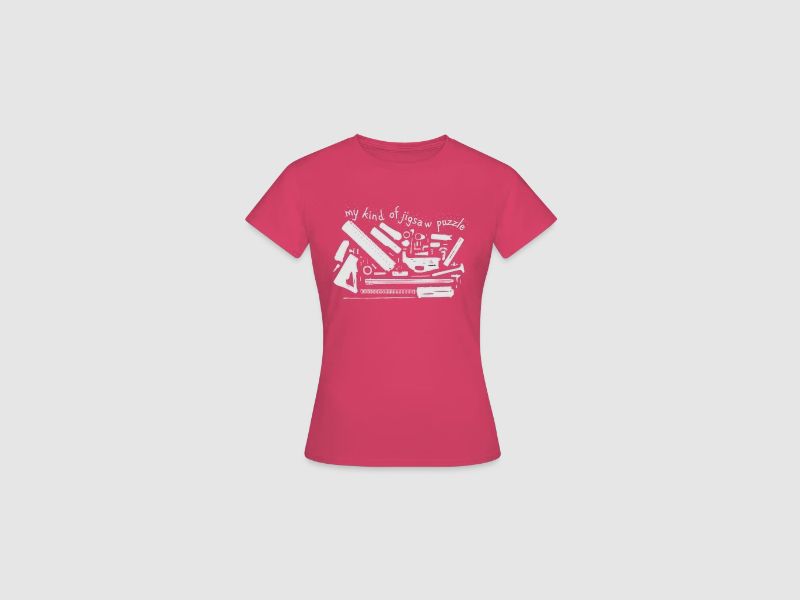 Jigsaw Puzzle - Frauen T-Shirt Dunkellila