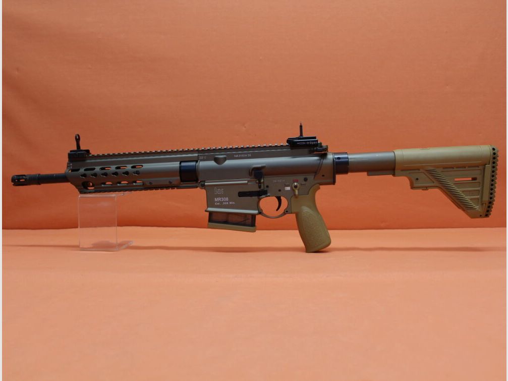 Heckler&Koch Ha.Büchse .308Win Heckler&Koch/H&K MR308 A3 13" Lauf RAL8000 HKey, Gas-Piston-System HK417/G28