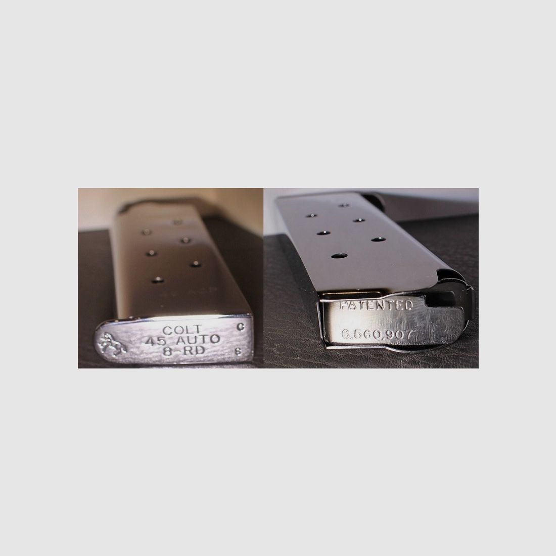 Magazynek Colt 1911 .45 ACP 8RD Polerowana stal nierdzewna