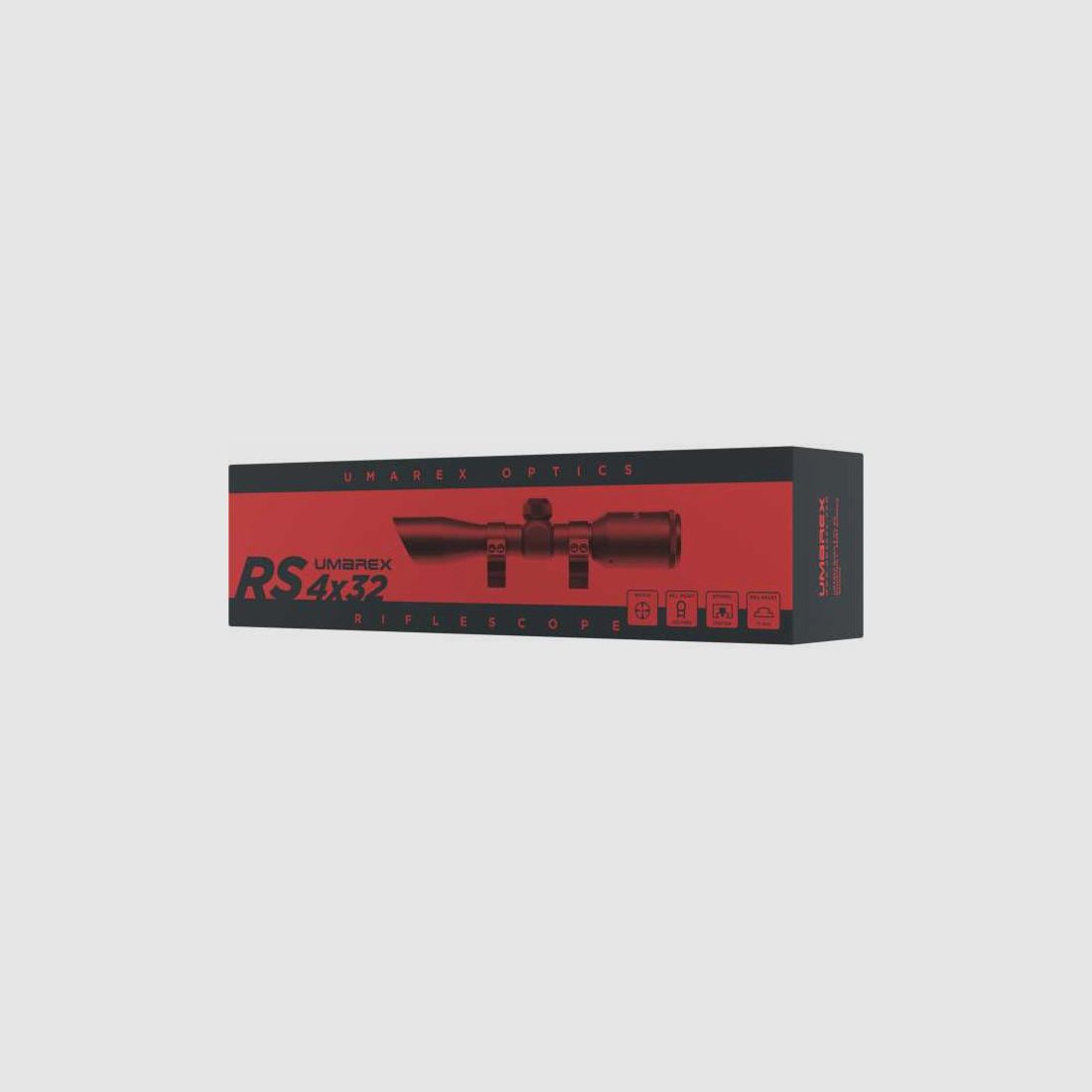Lunette de tir Umarex RS 4x32 Compact avec anneaux de montage Ø 25,4 mm