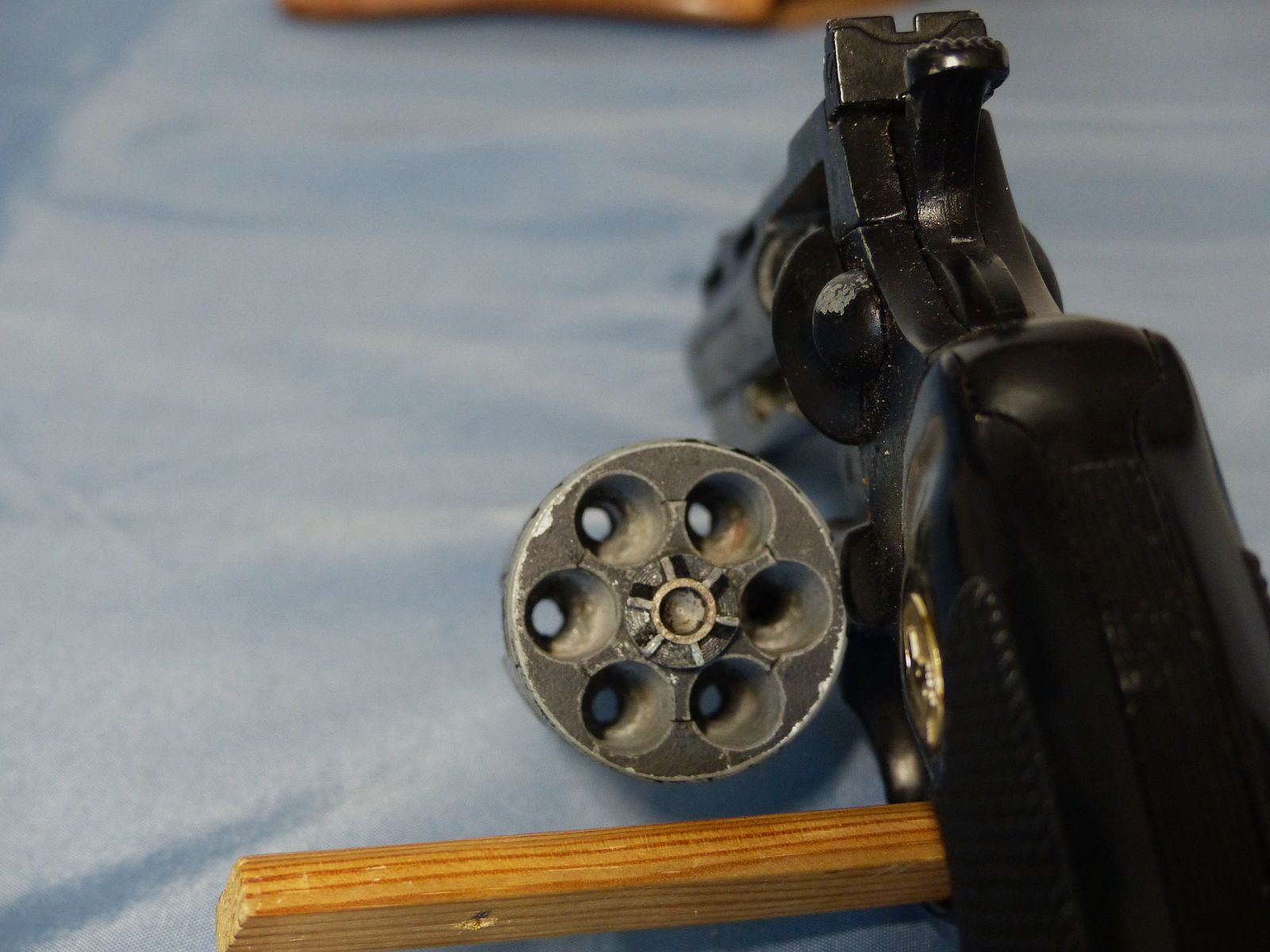 Schreckschuss Gas Revolver Umarex Python Cal. .380 Knall PTB 282 mit Holster + Abschussbecher vintage