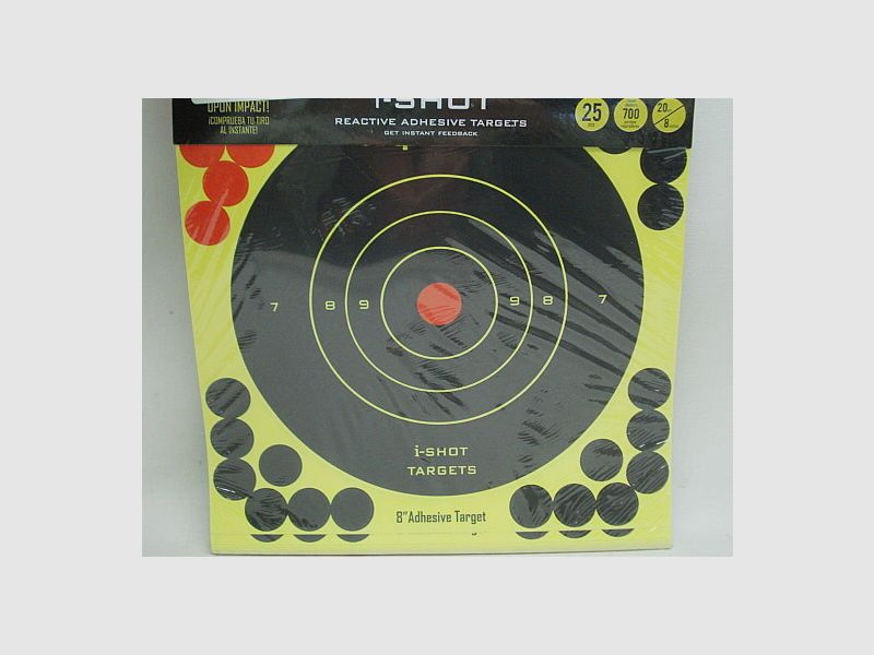 Zielscheibe I-Shot 20x20cm - 25-erPack Aufkleber