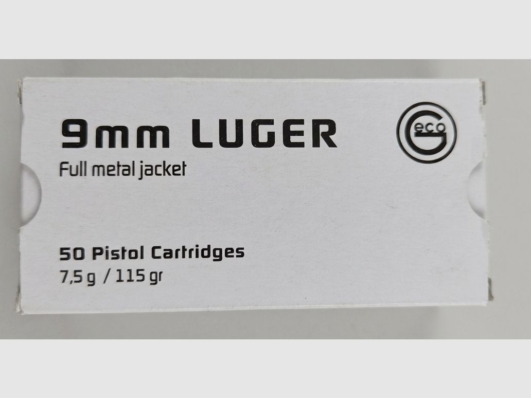 9mm Luger Geco "White Box" 115gr FMJ 2000 pezzi