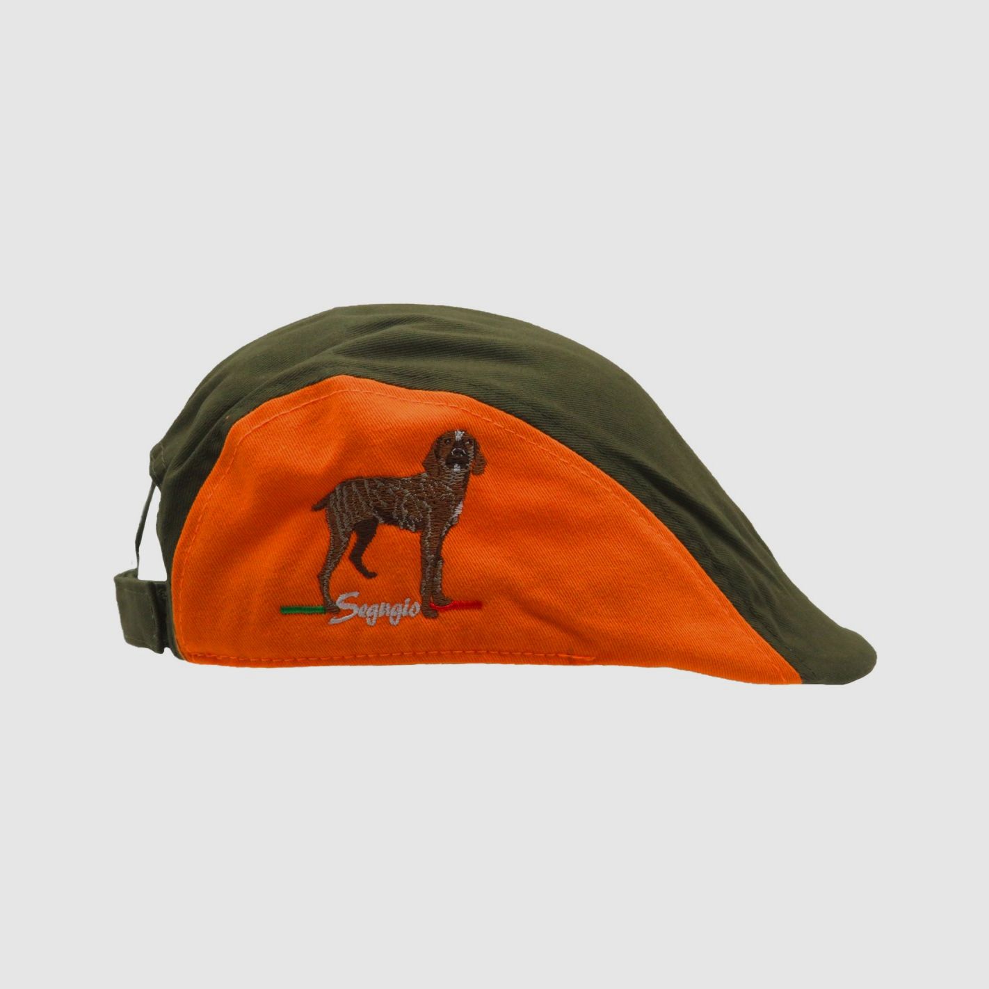Grüne und orange hochsichtbare Kappe mit Maremma-Stickerei, Bild 1 von 2