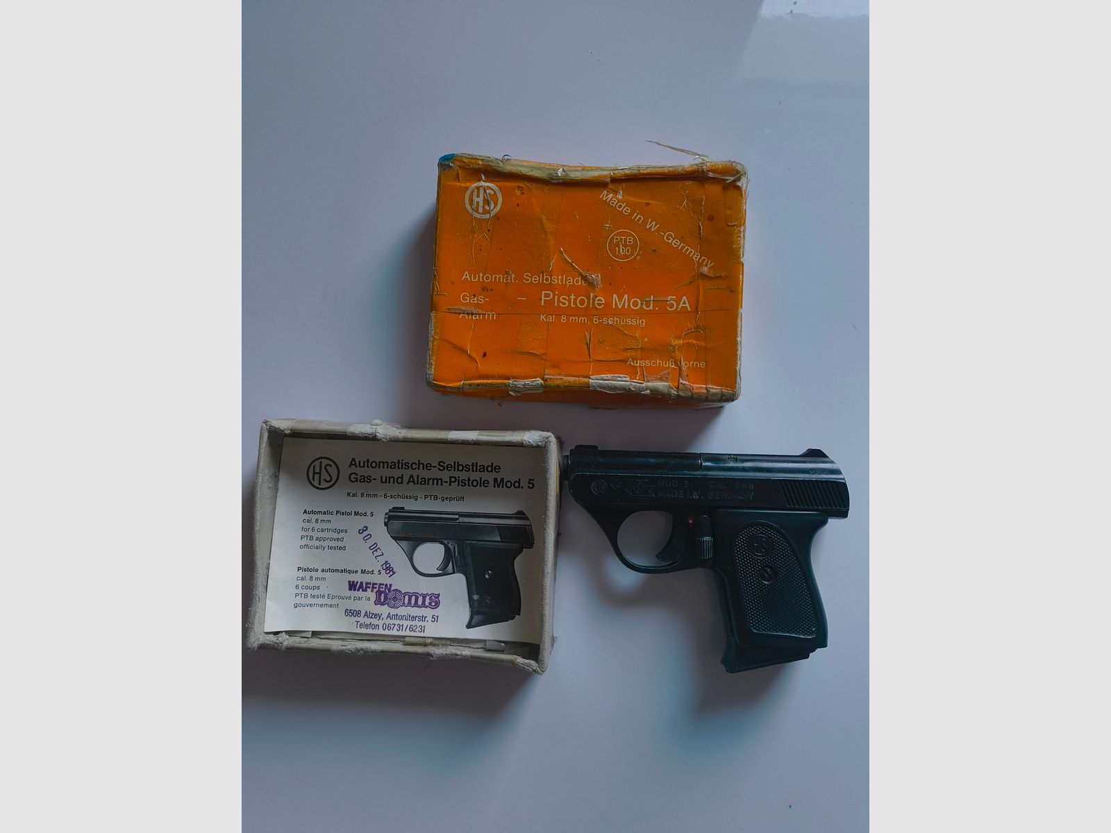 Pistole Mod 5 a Schreckschuss 