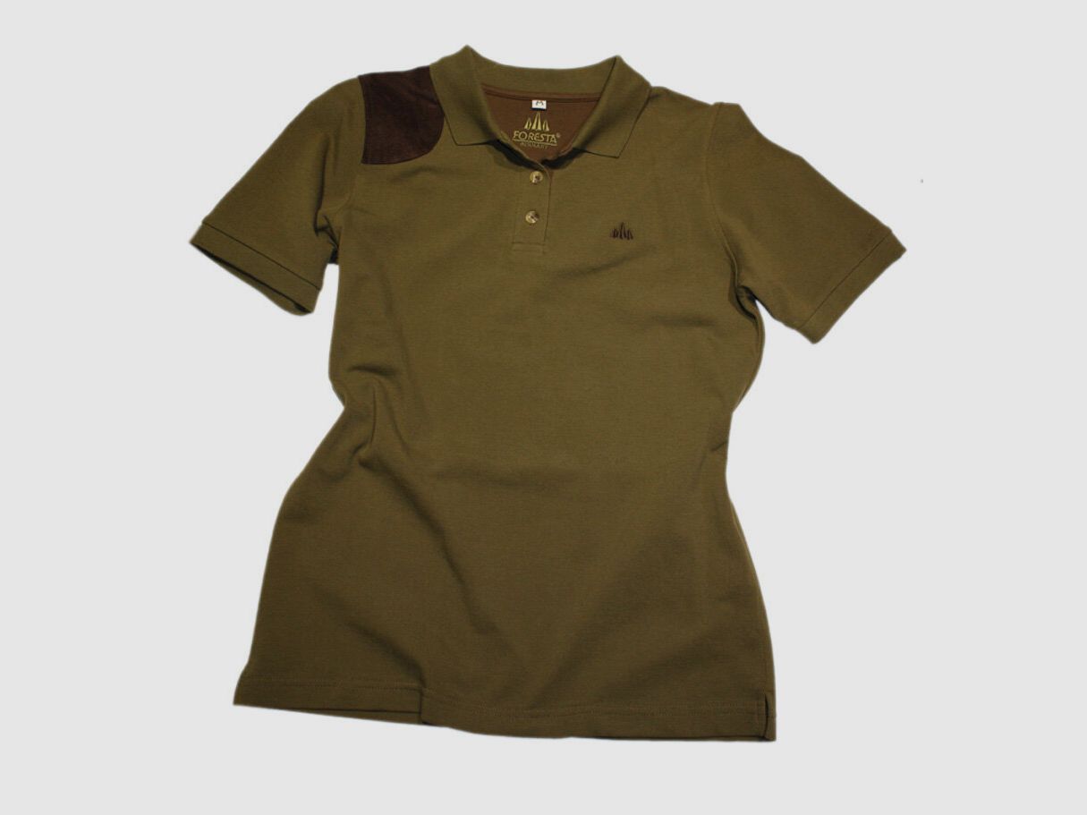 Foresta Damen Polohemd mit Patches XS oliv
